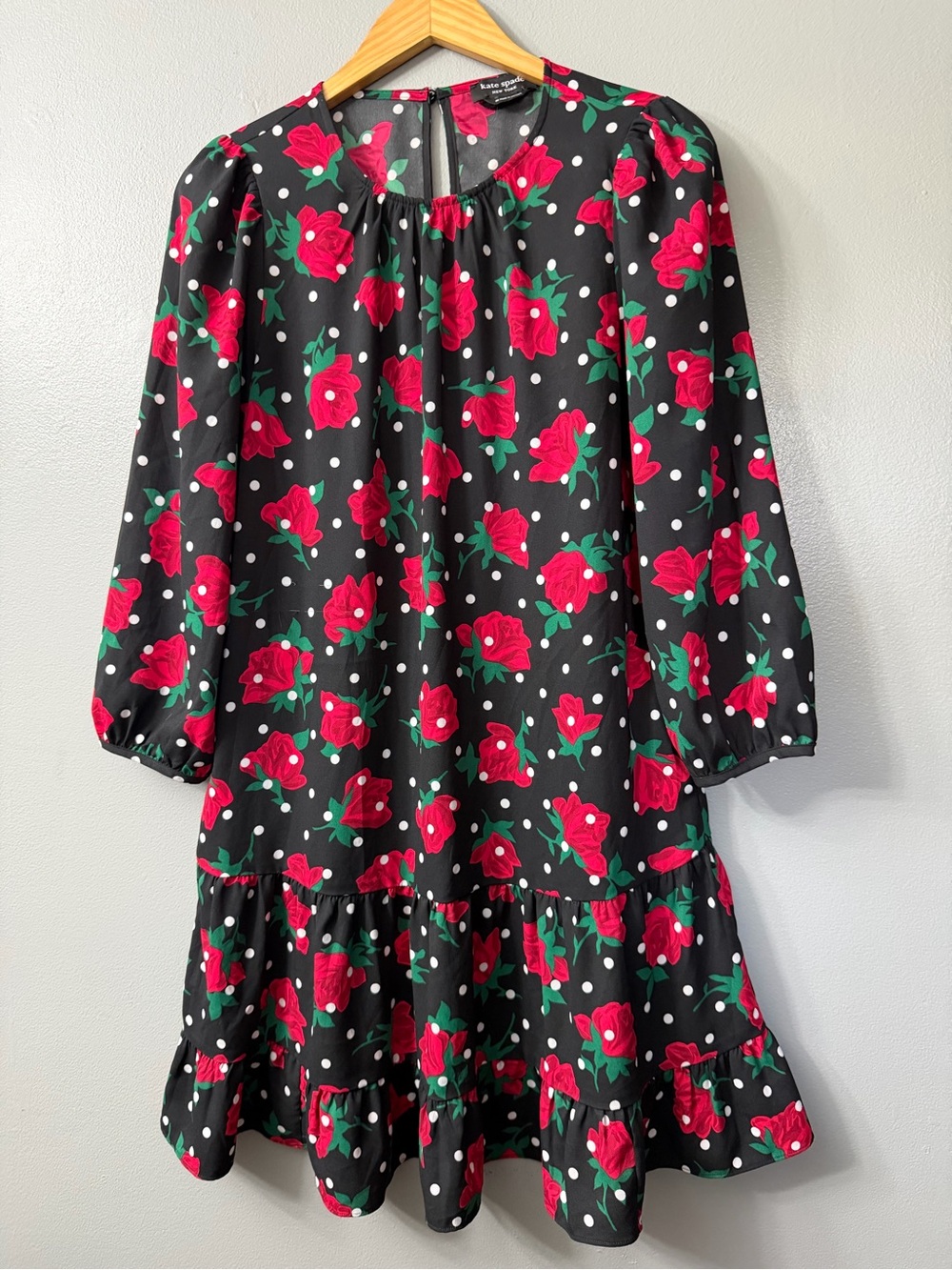 kate spade Rose Dot Toss Shift Dress Floral & Polka Dot Dress medium